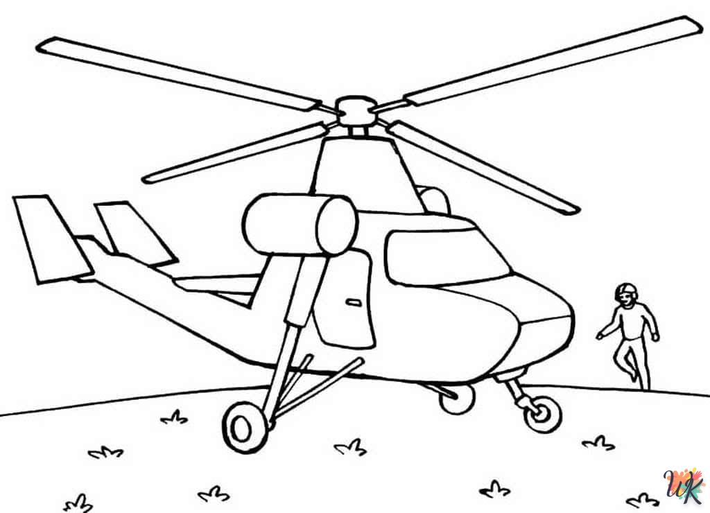 Dibujos para Colorear Helicoptero 11
