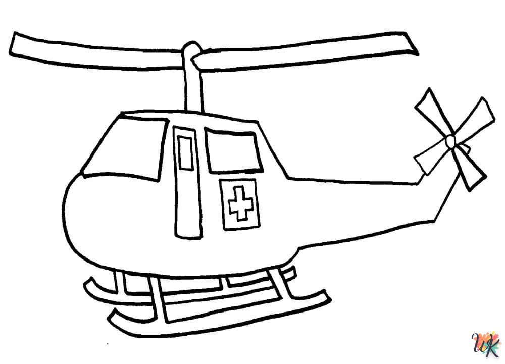 Dibujos para Colorear Helicoptero 12