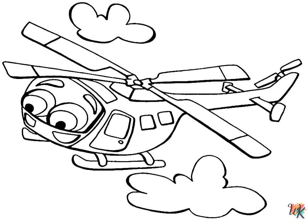 Dibujos para Colorear Helicoptero 13