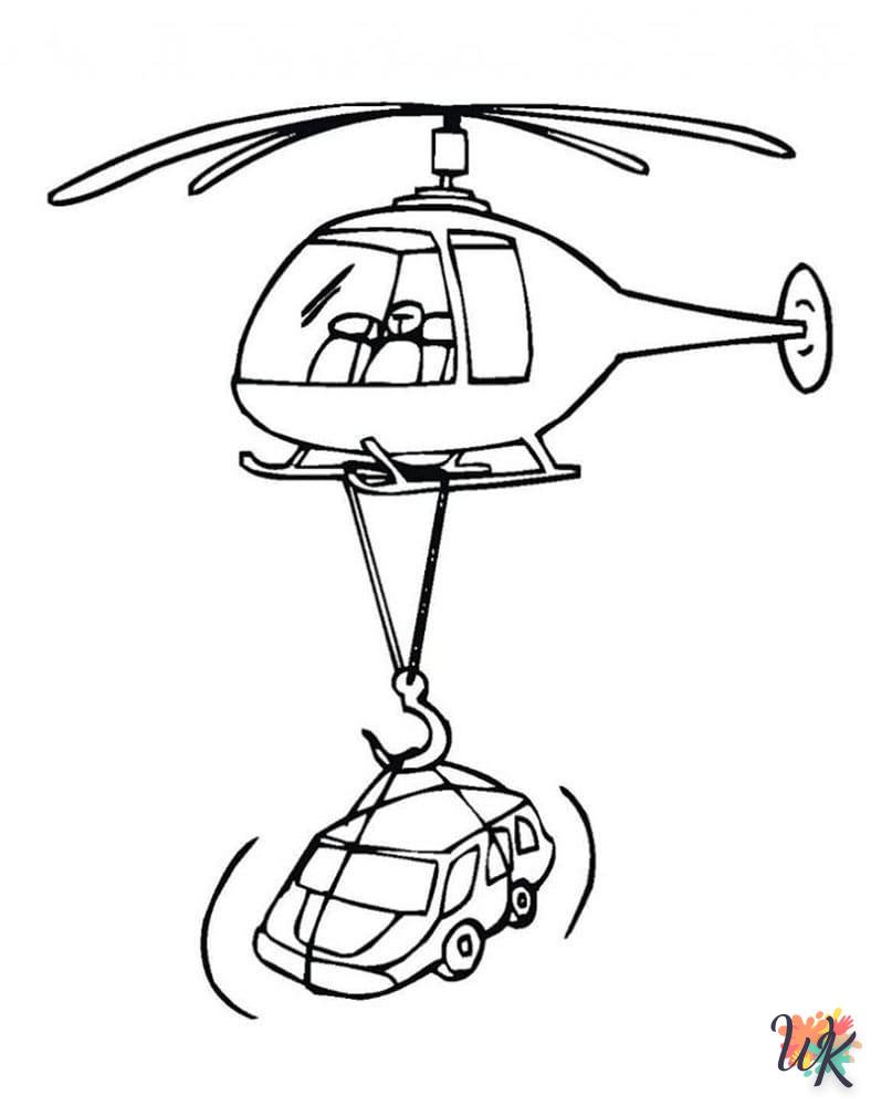 Dibujos para Colorear Helicoptero 17