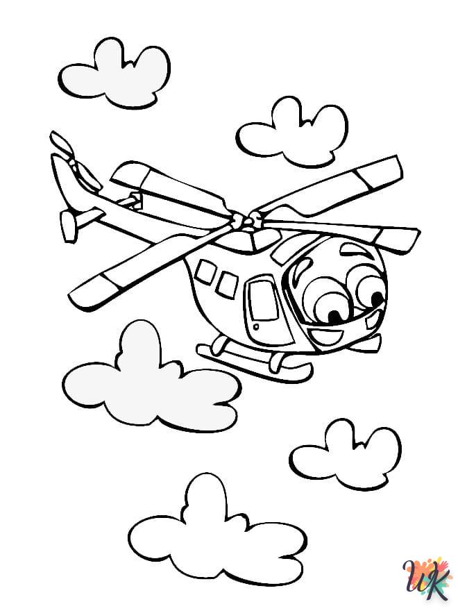 Dibujos para Colorear Helicoptero 18