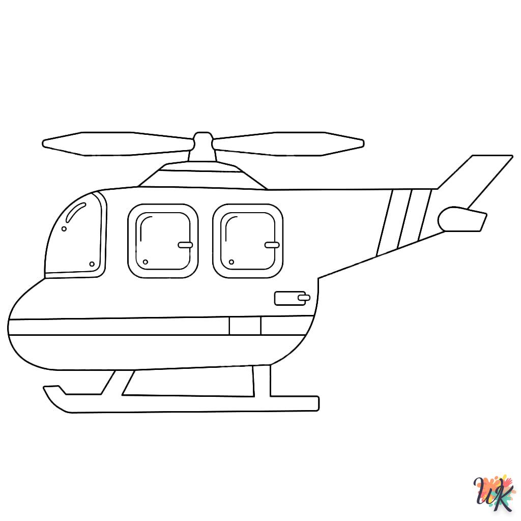 Dibujos para Colorear Helicoptero 19