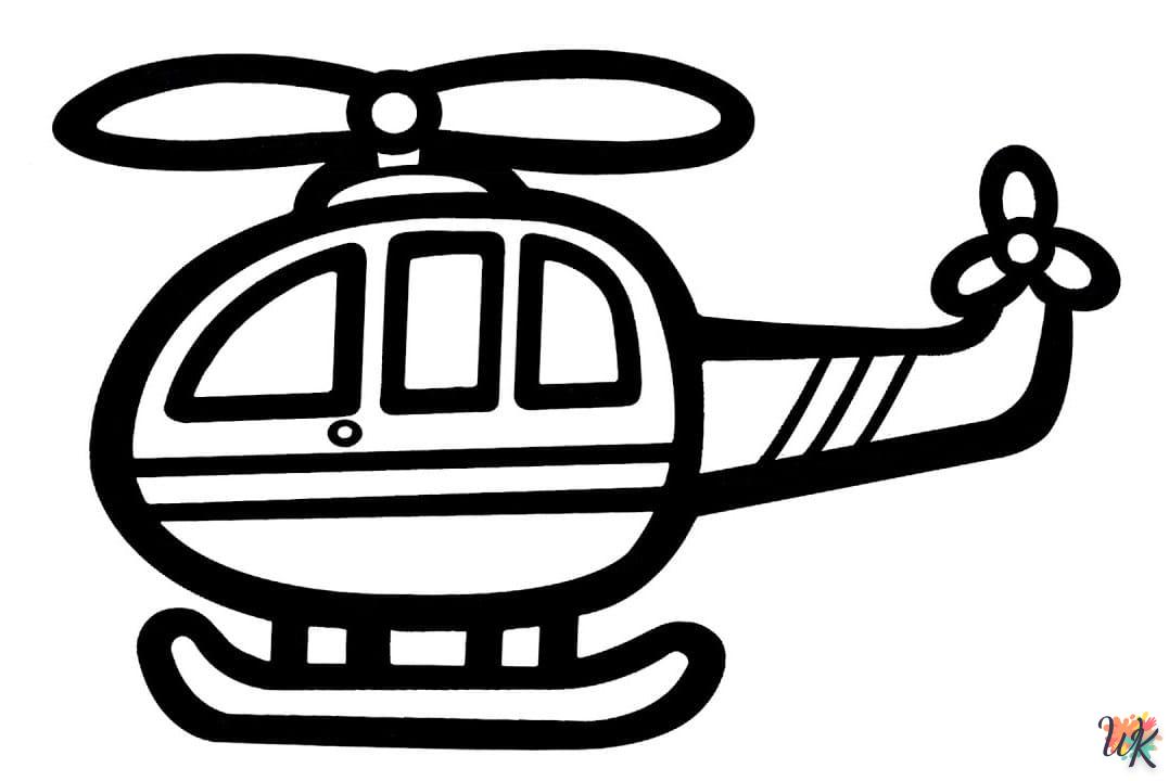 Dibujos para Colorear Helicoptero 2 1