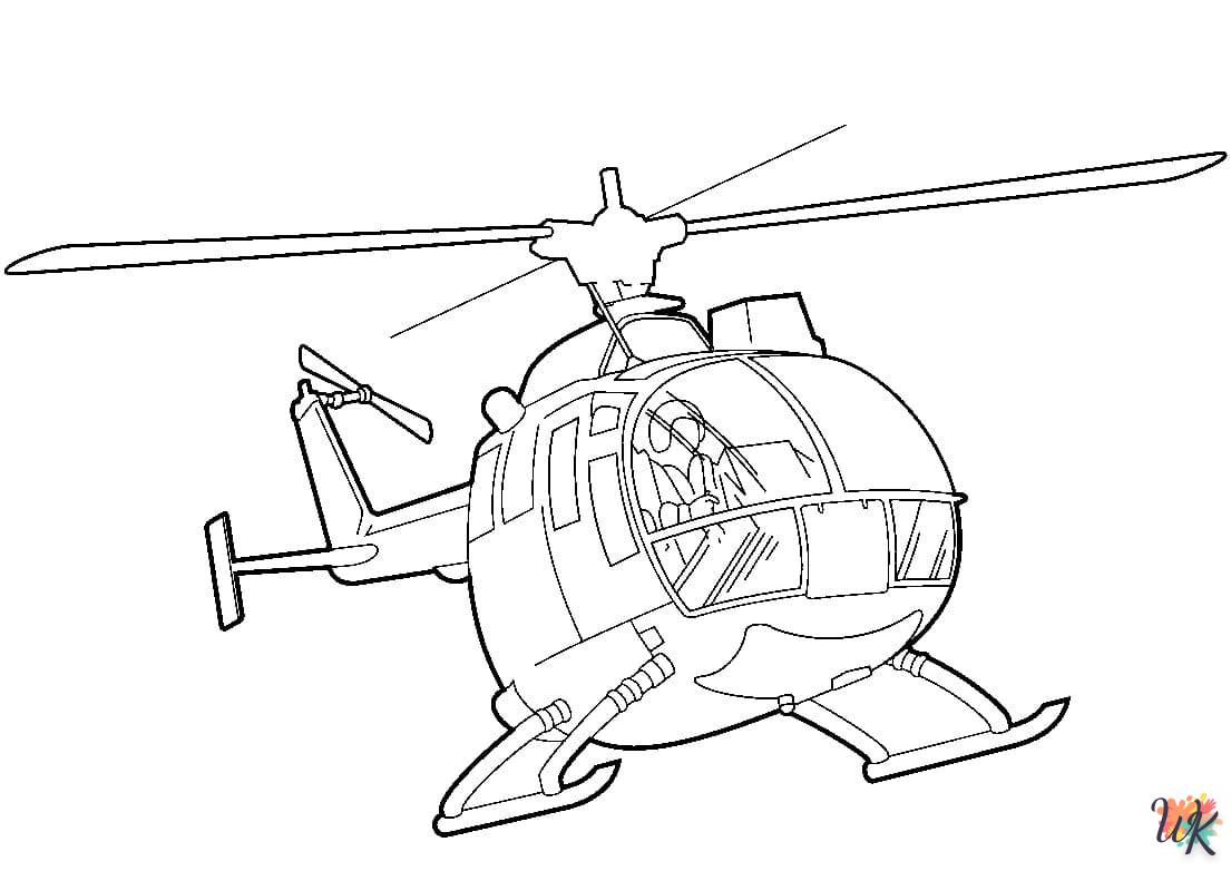 Dibujos para Colorear Helicoptero 23