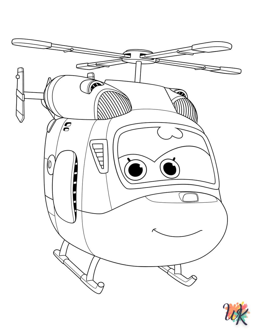 Dibujos para Colorear Helicoptero 24
