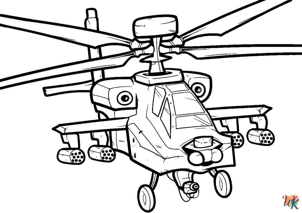 Dibujos para Colorear Helicoptero 26