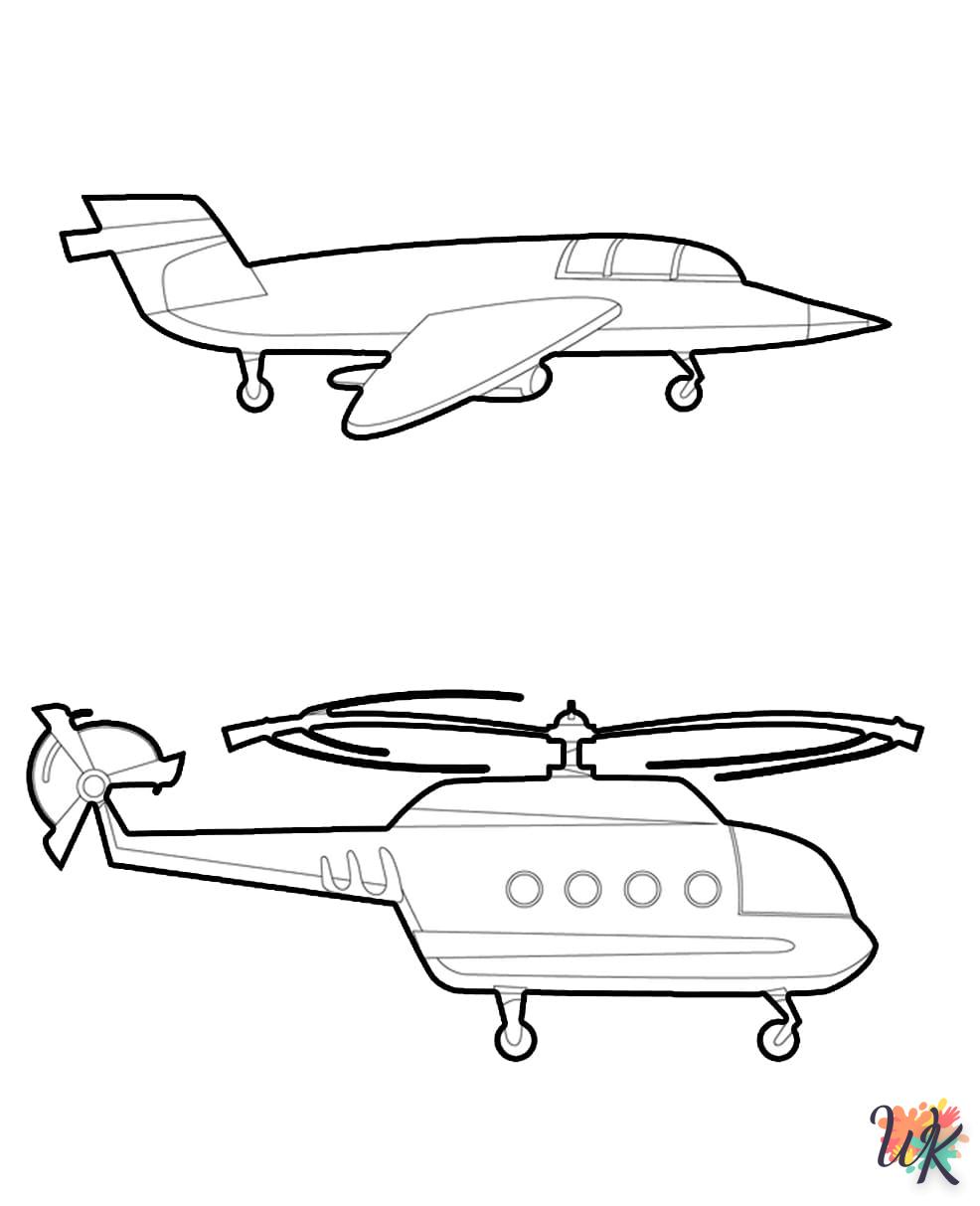 Dibujos para Colorear Helicoptero 27