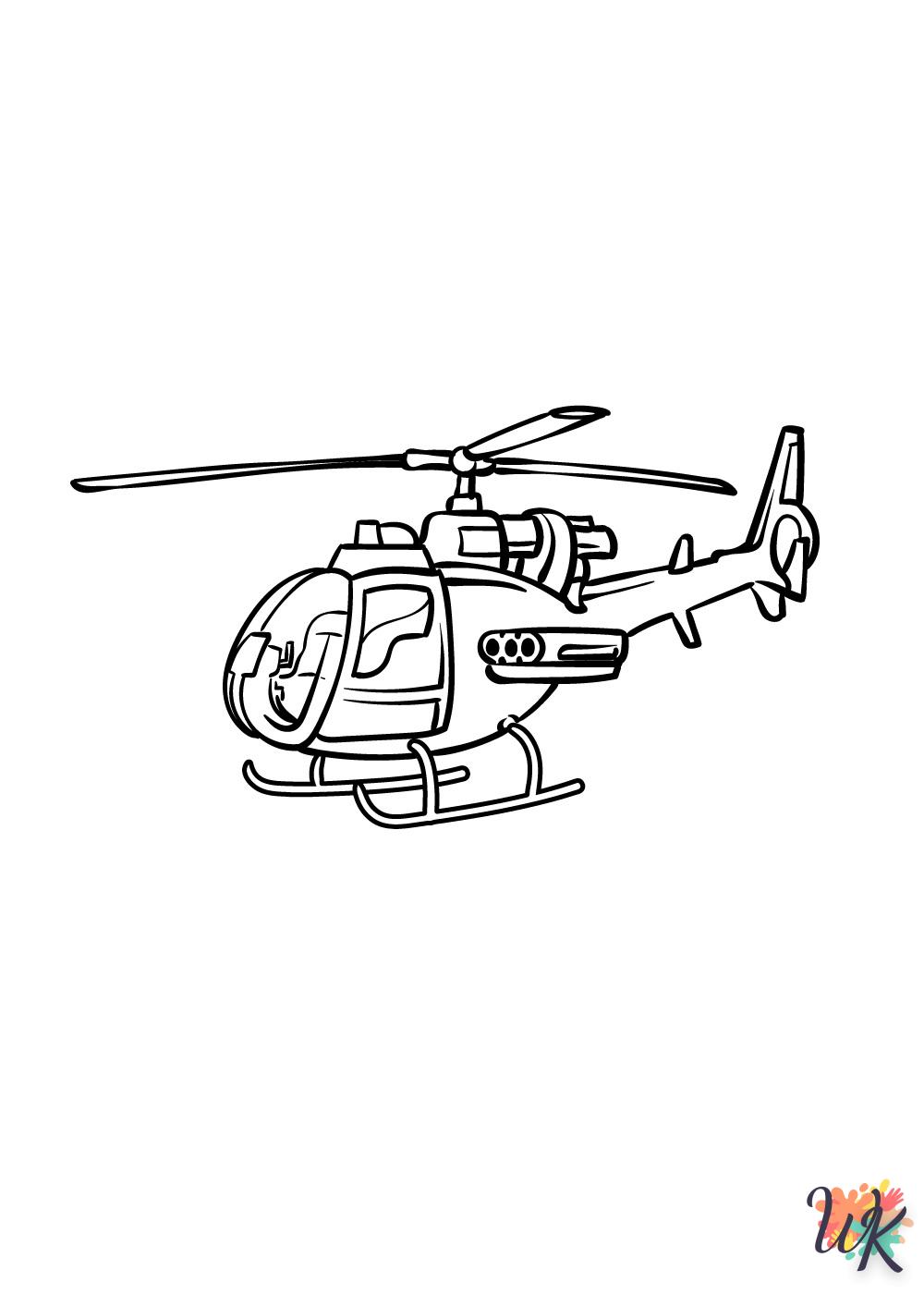 Dibujos para Colorear Helicoptero 3