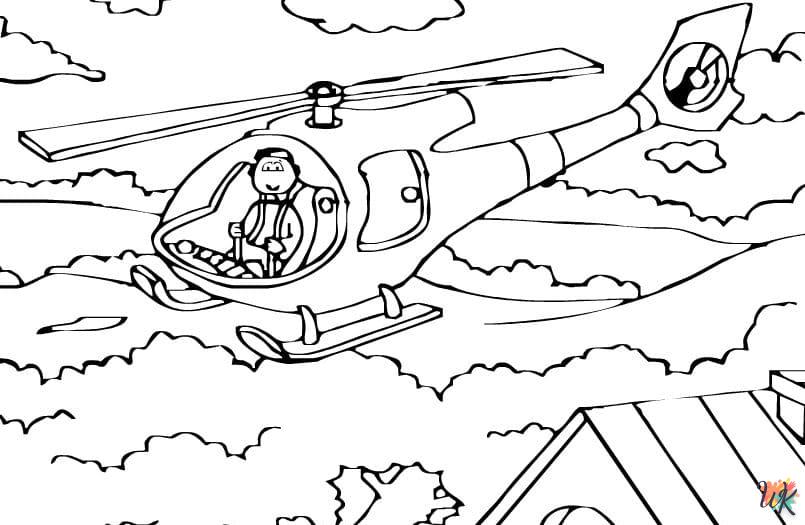 Dibujos para Colorear Helicoptero 32