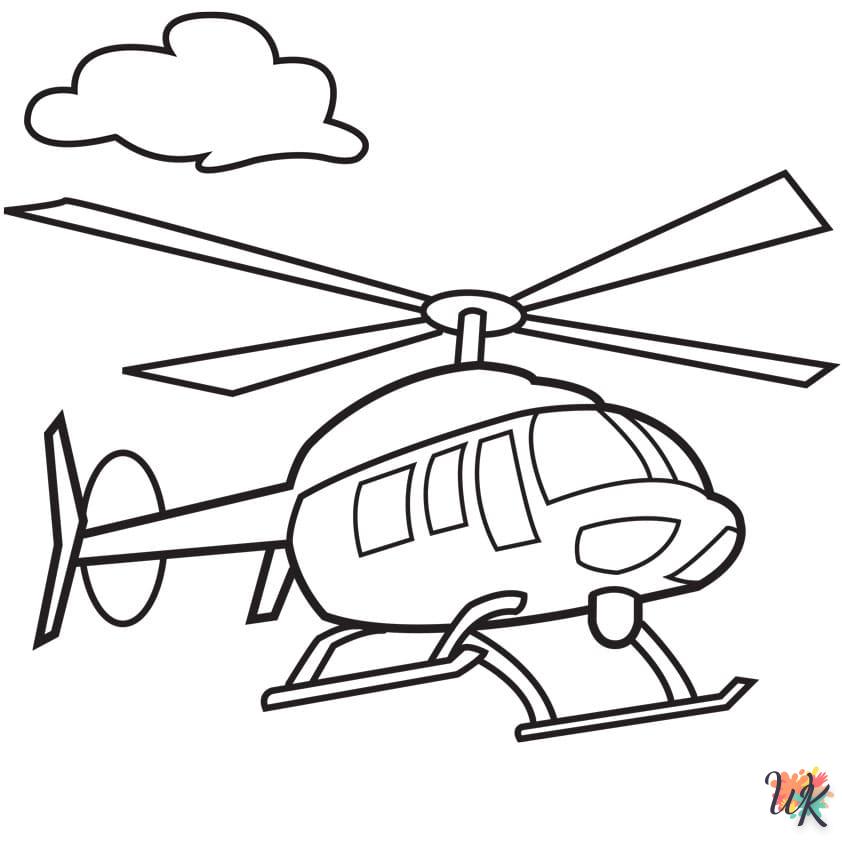 Dibujos para Colorear Helicoptero 34