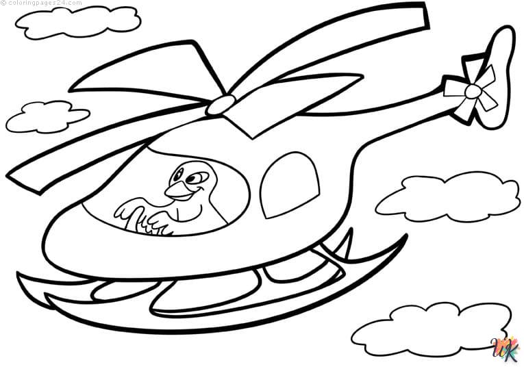 Dibujos para Colorear Helicoptero 35