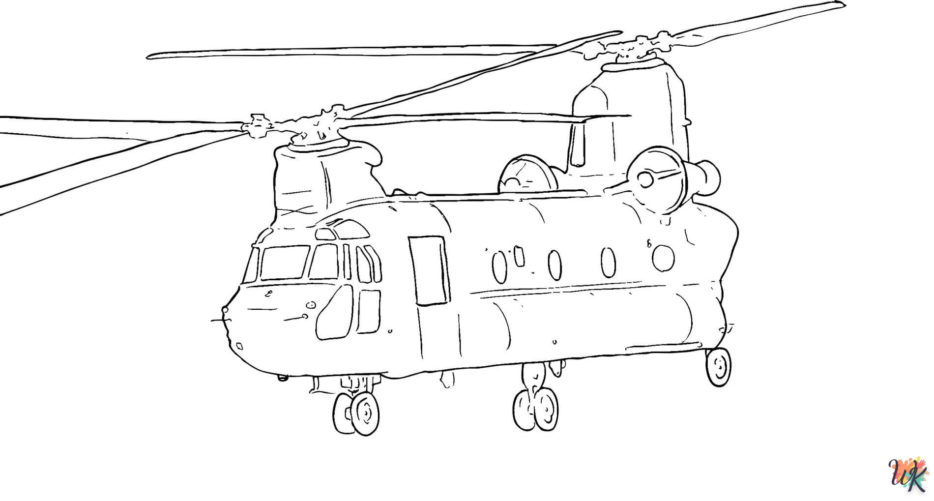 Dibujos para Colorear Helicoptero 36