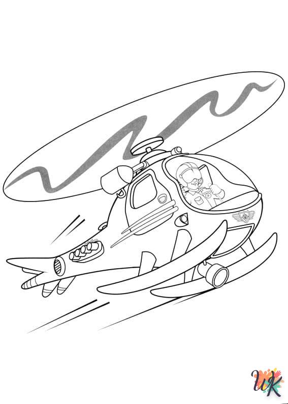 Dibujos para Colorear Helicoptero 37