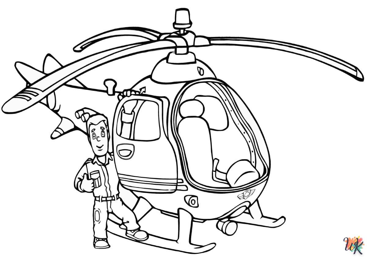 Dibujos para Colorear Helicoptero 38