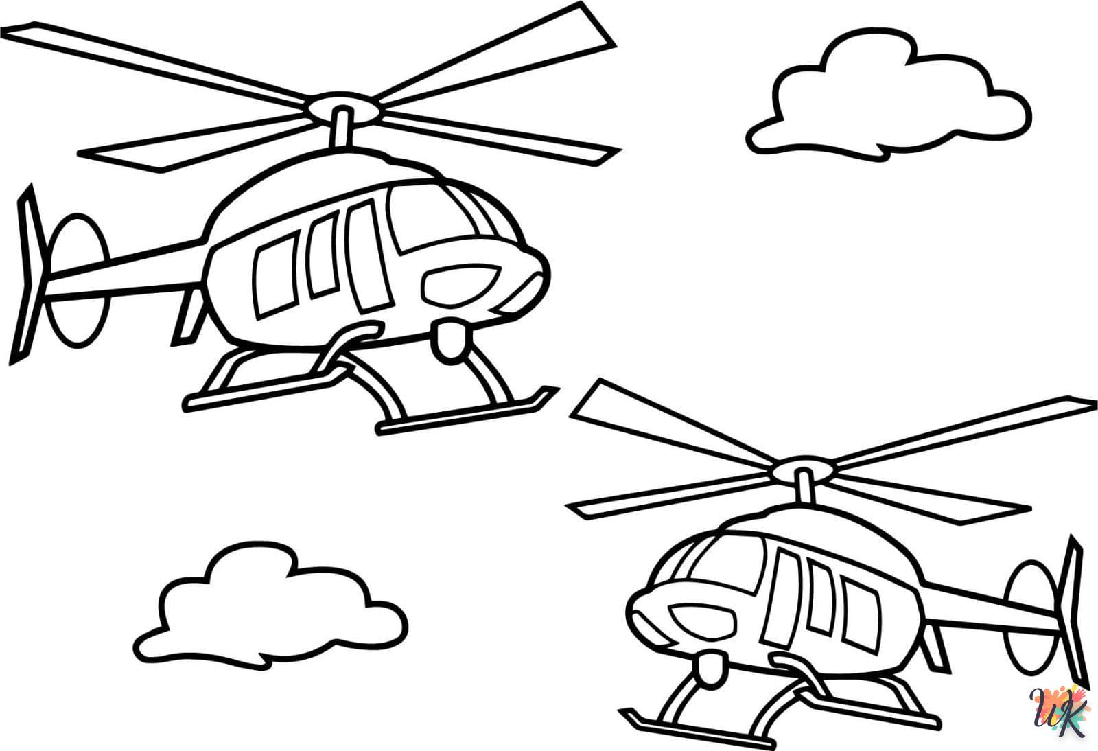 Dibujos para Colorear Helicoptero 39