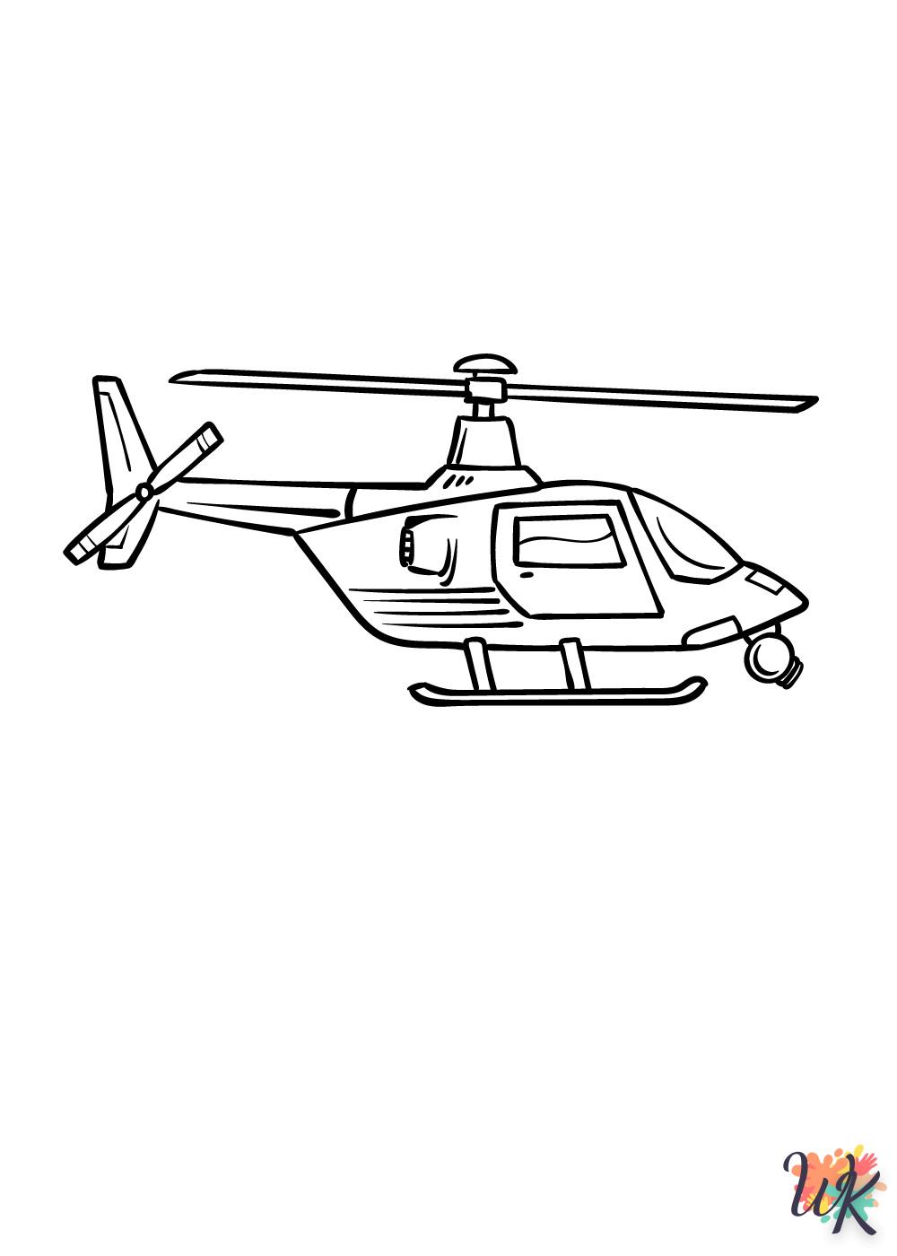 Dibujos para Colorear Helicoptero 4