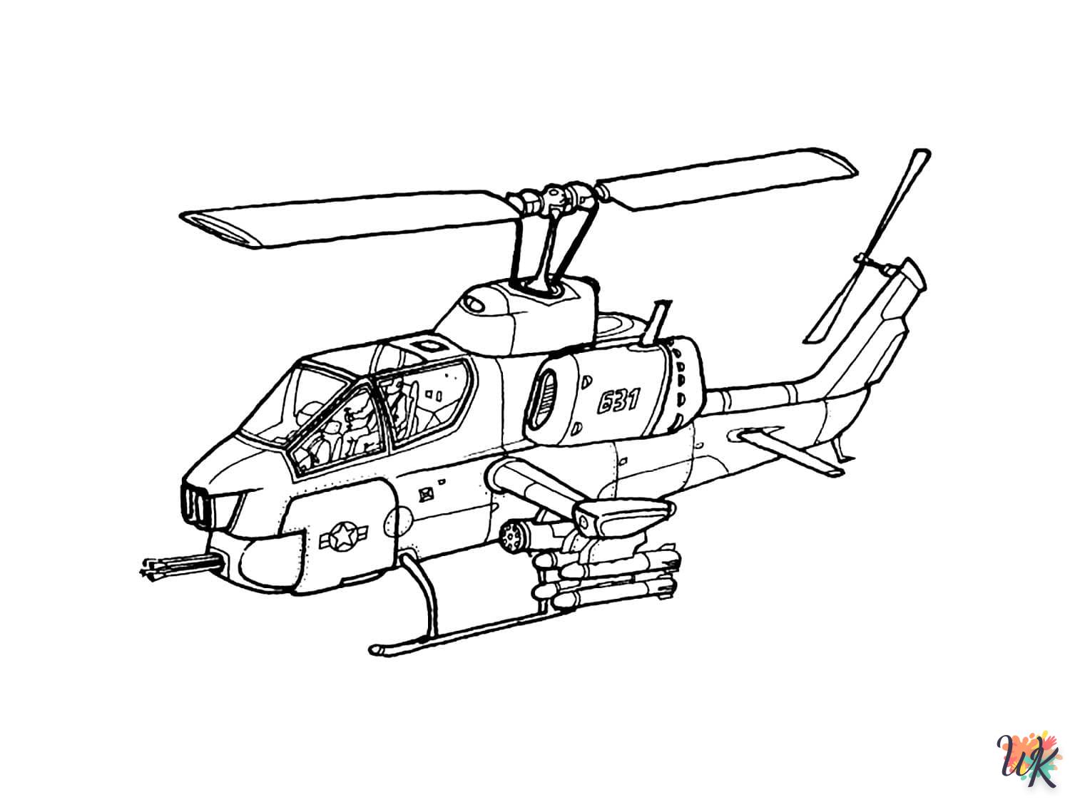 Dibujos para Colorear Helicoptero 43