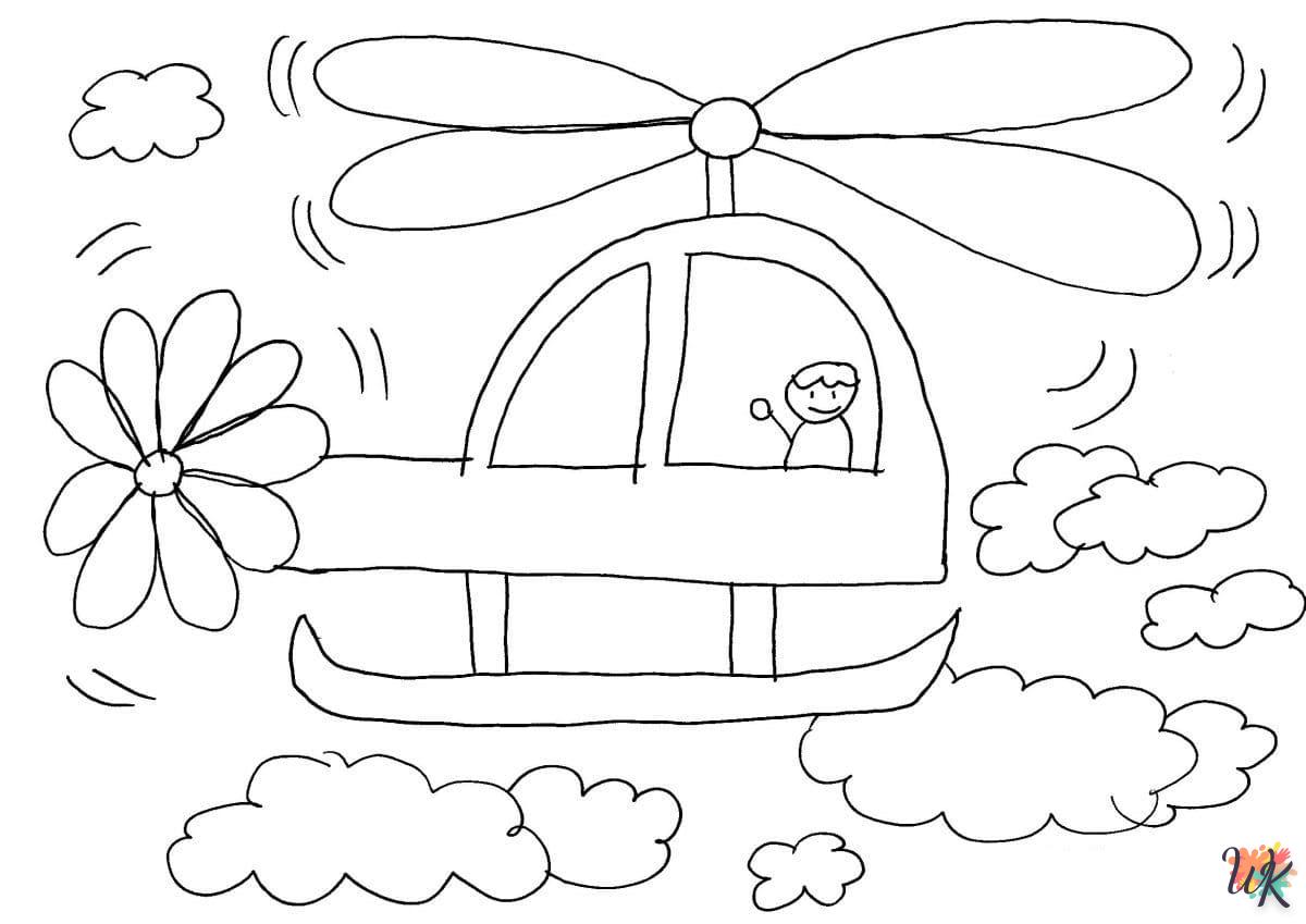 Dibujos para Colorear Helicoptero 45