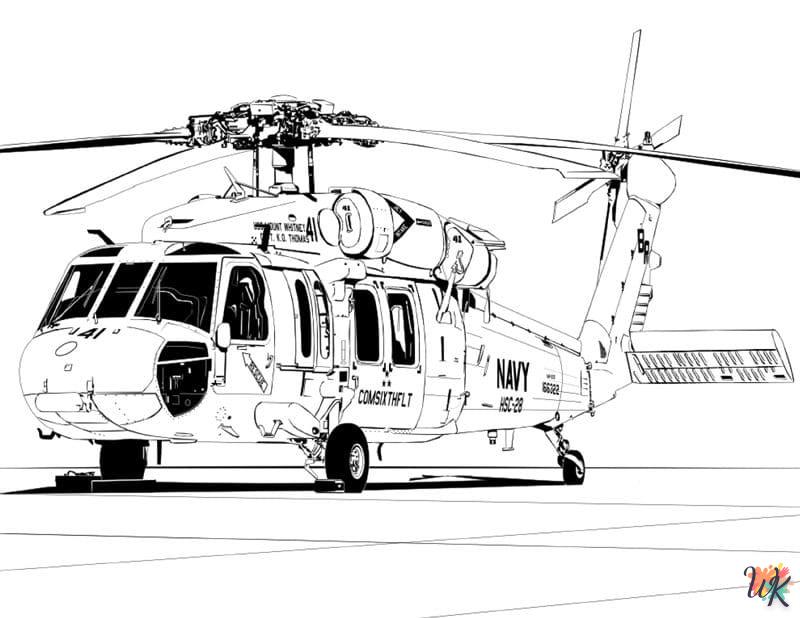 Dibujos para Colorear Helicoptero 46