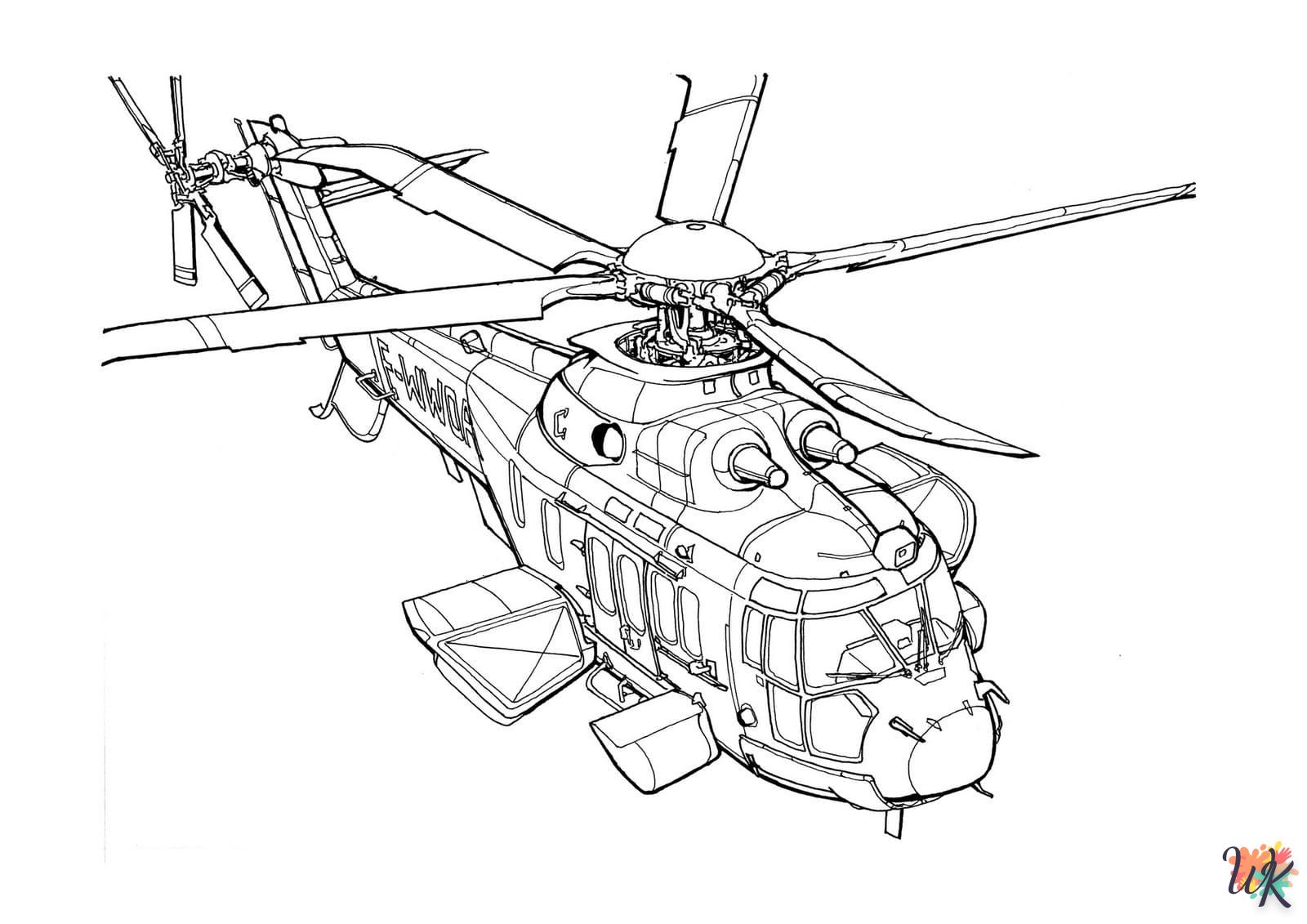 Dibujos para Colorear Helicoptero 47