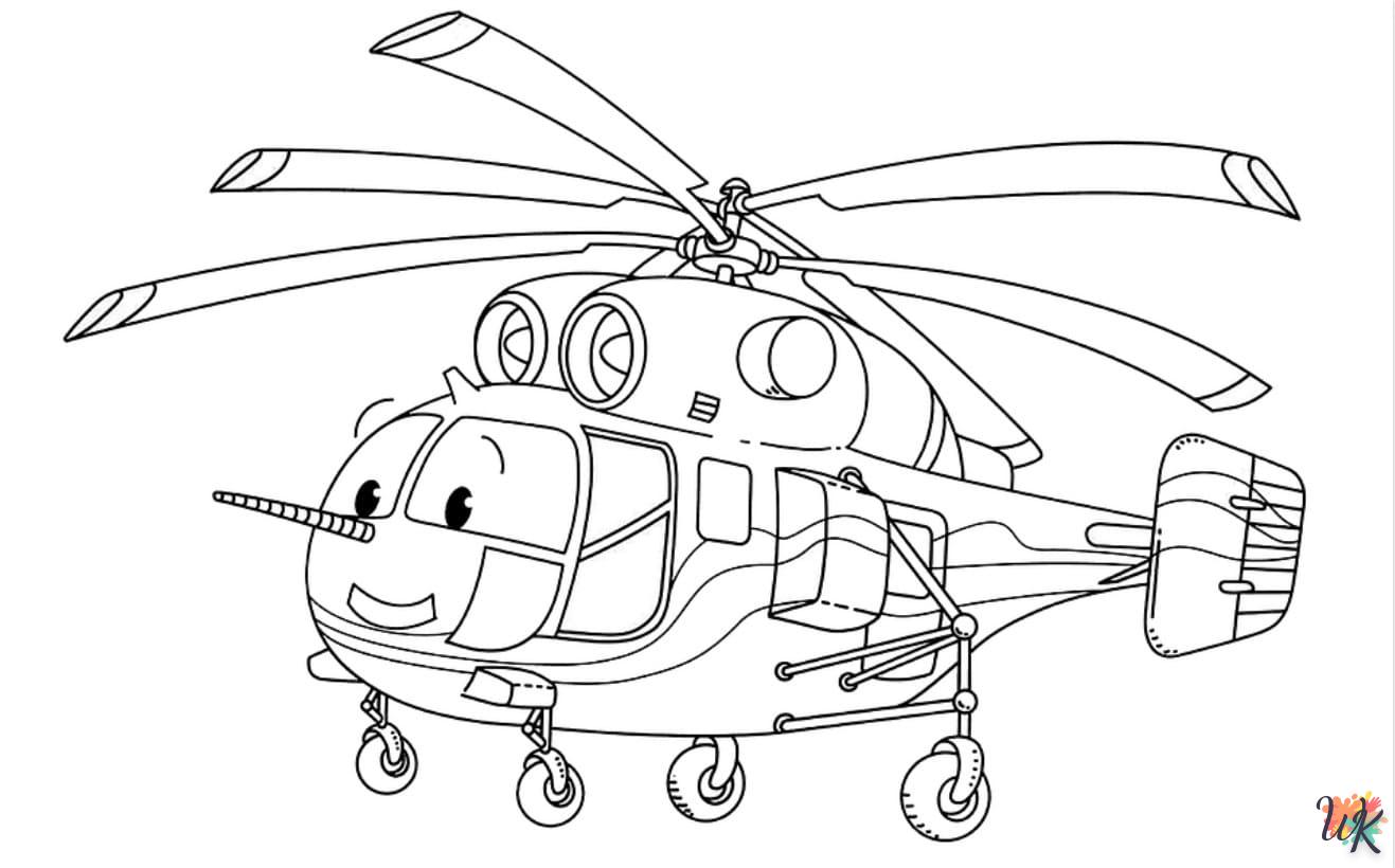 Dibujos para Colorear Helicoptero 49