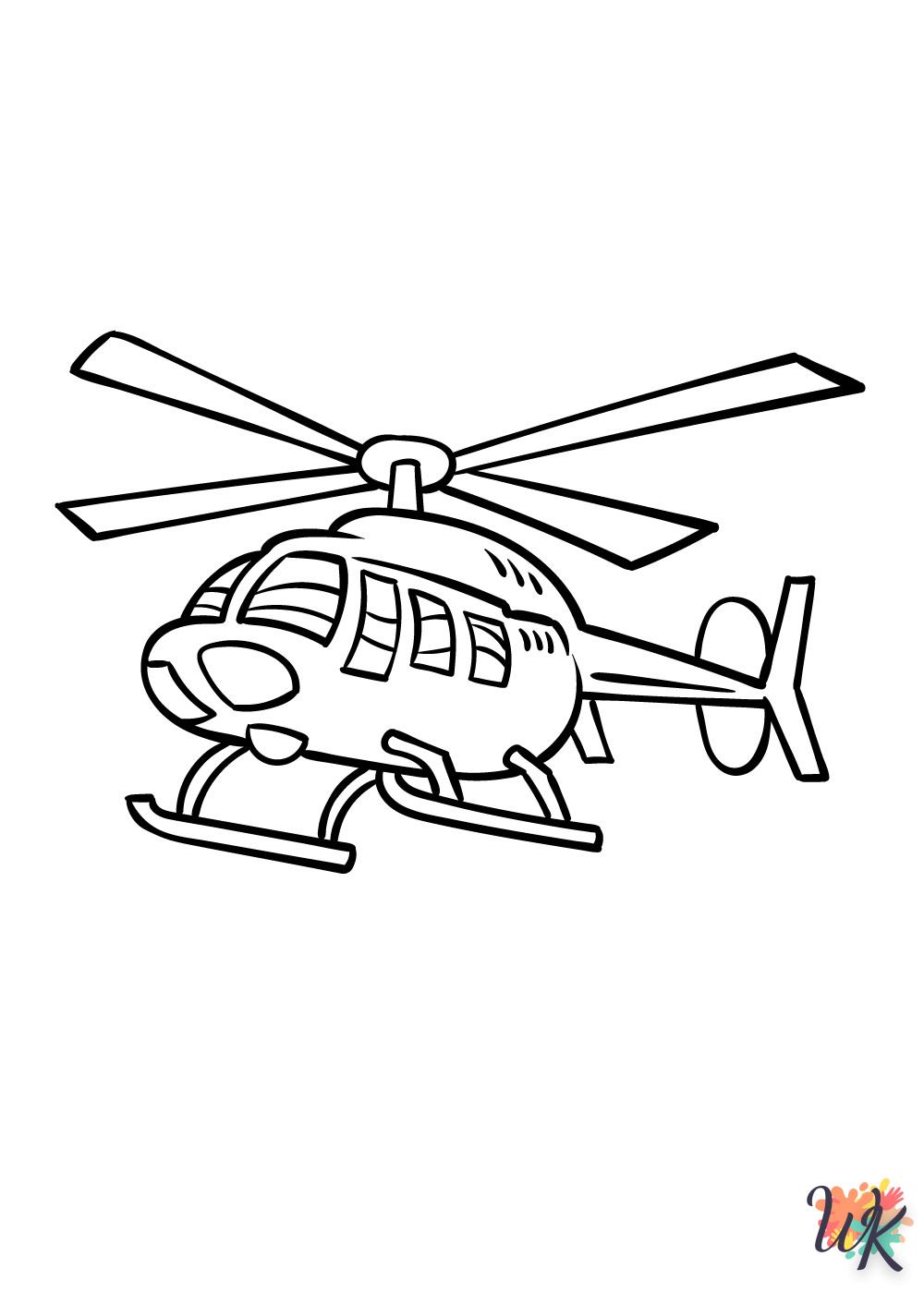 Dibujos para Colorear Helicoptero 5