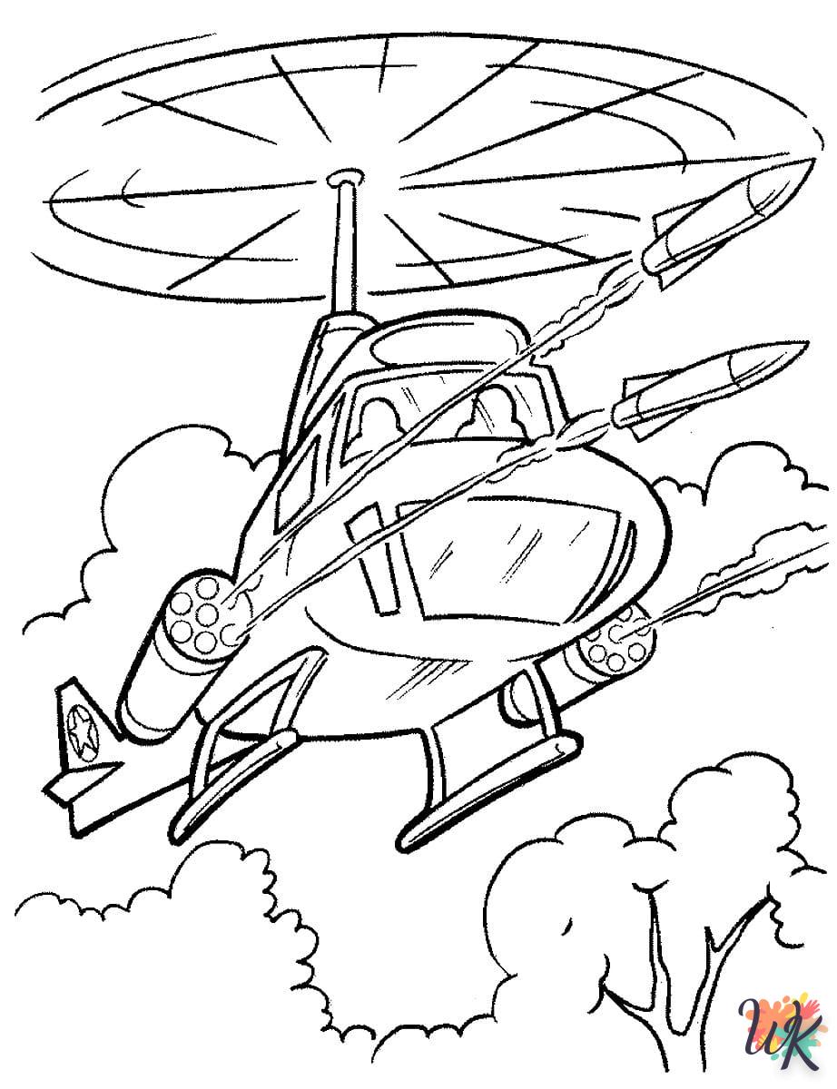 Dibujos para Colorear Helicoptero 50