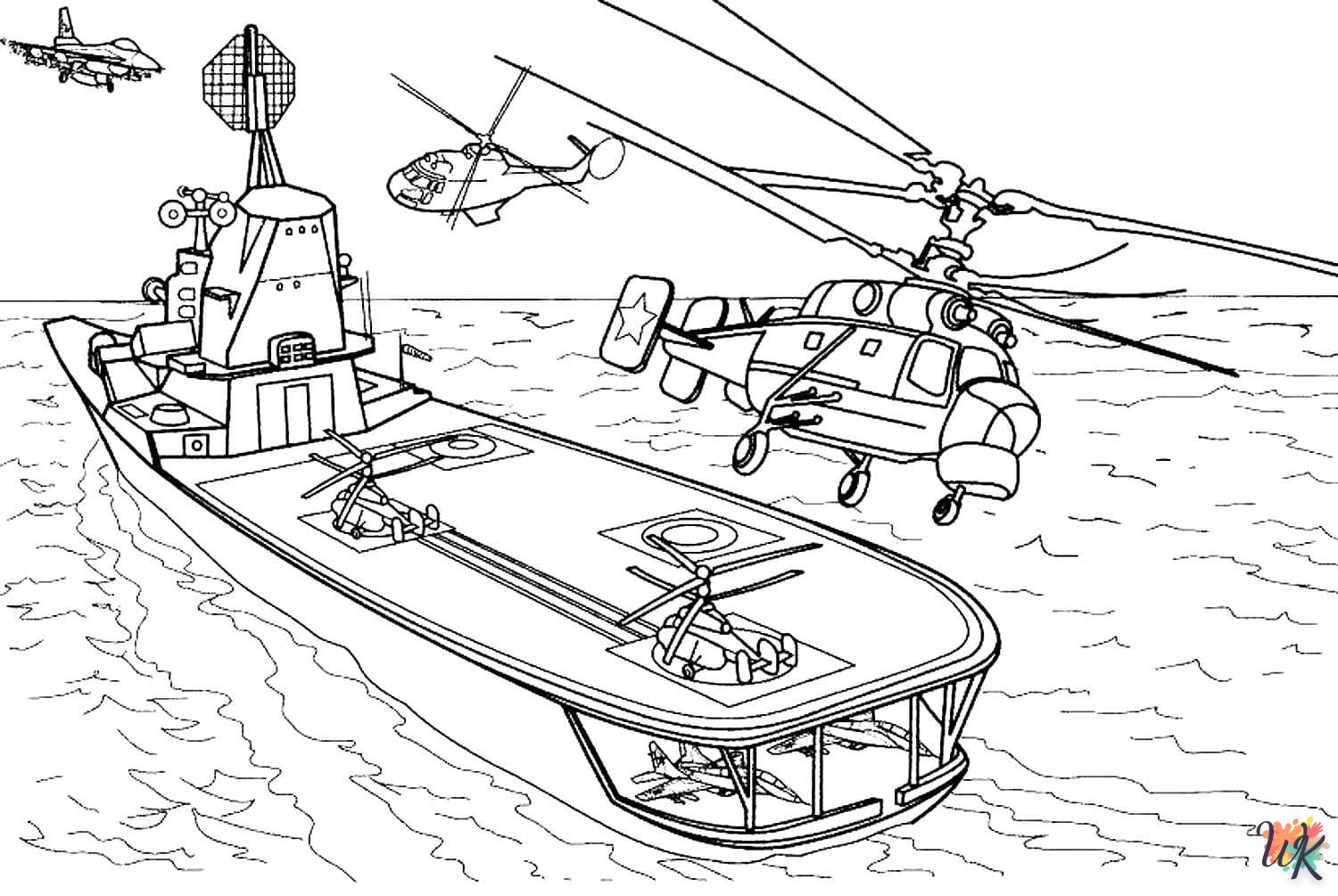 Dibujos para Colorear Helicoptero 52