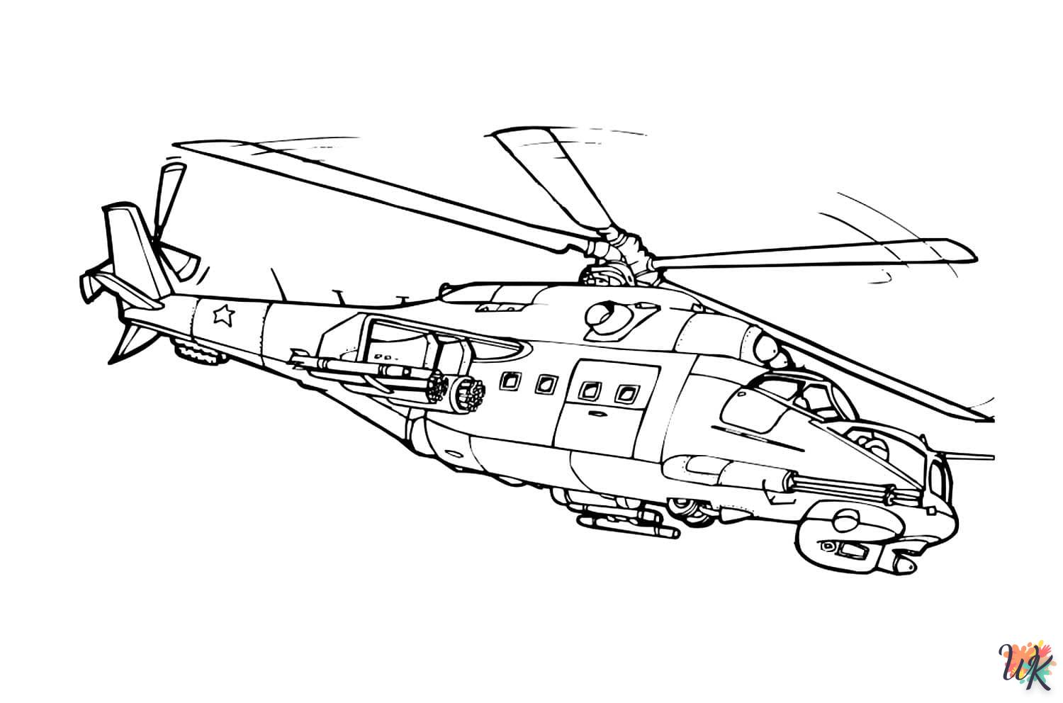 Dibujos para Colorear Helicoptero 53