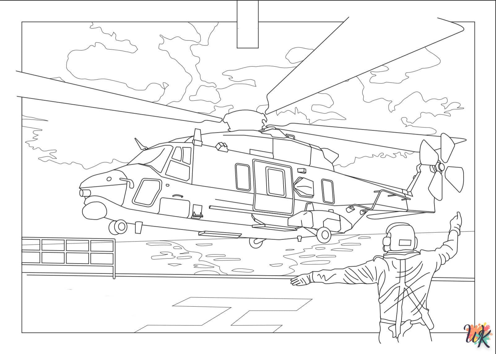 Dibujos para Colorear Helicoptero 57
