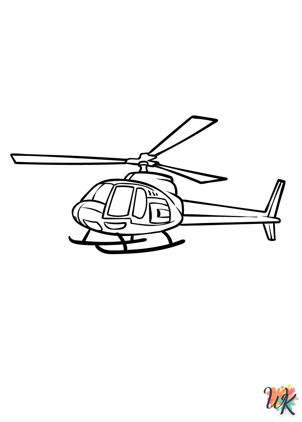 Dibujos para Colorear Helicoptero 6