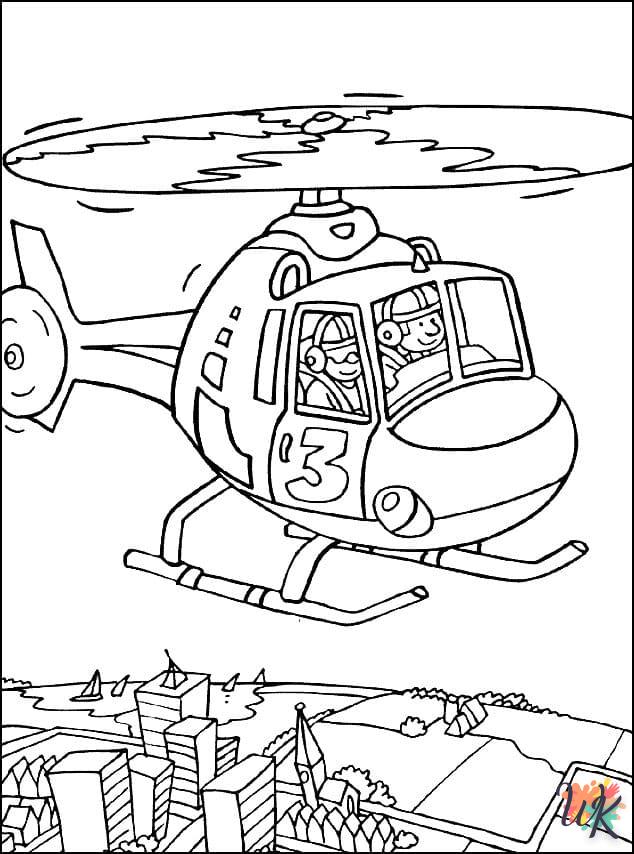 Dibujos para Colorear Helicoptero 64