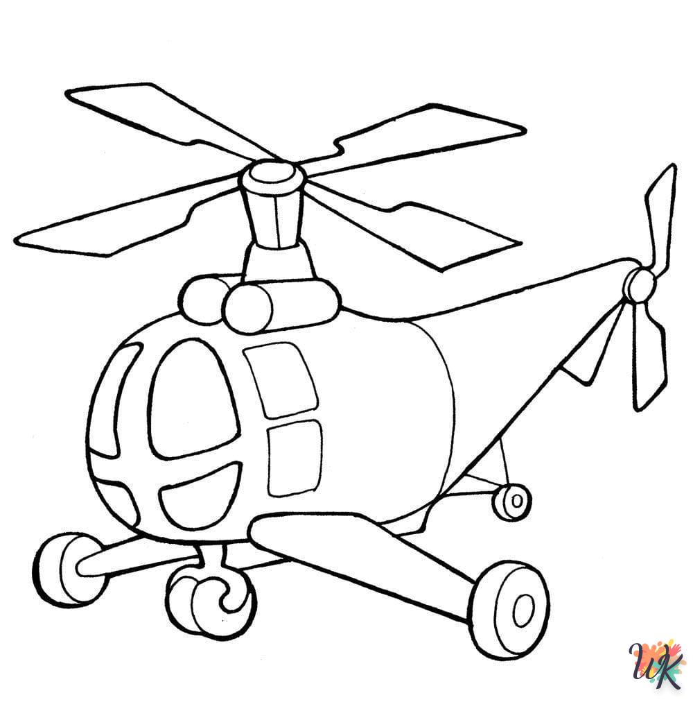 Dibujos para Colorear Helicoptero 68