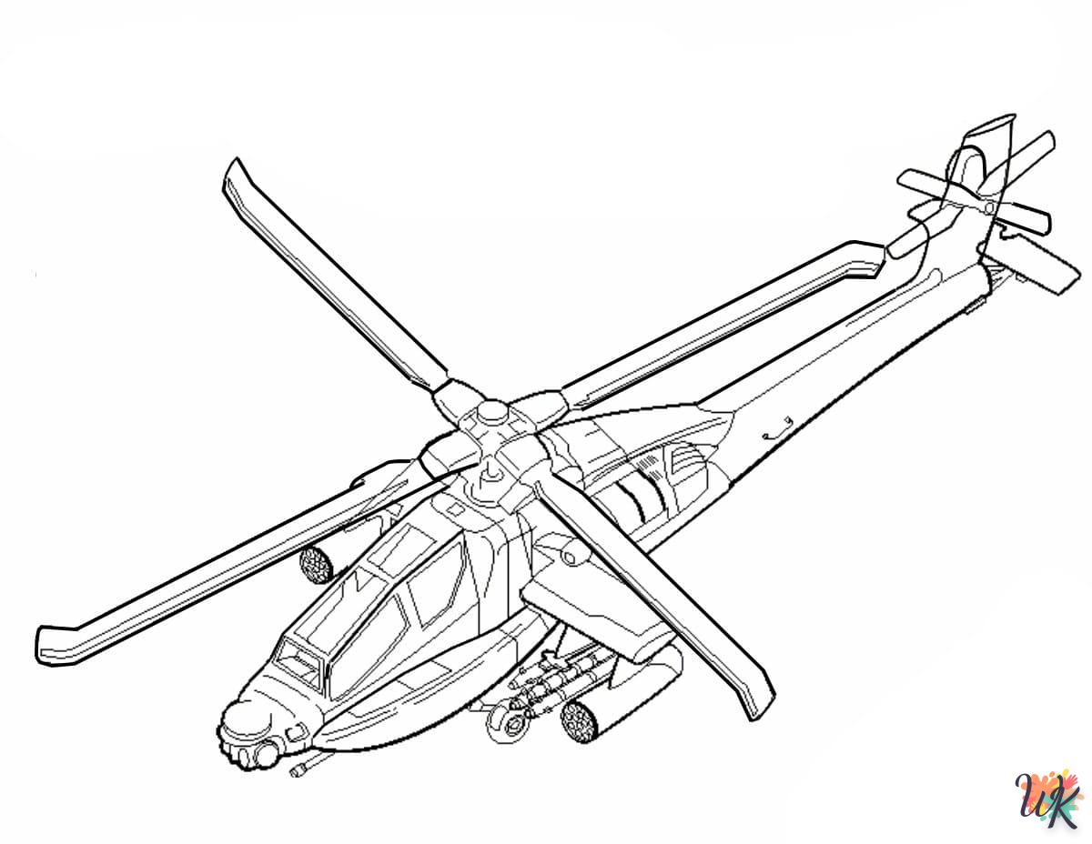 Dibujos para Colorear Helicoptero 69