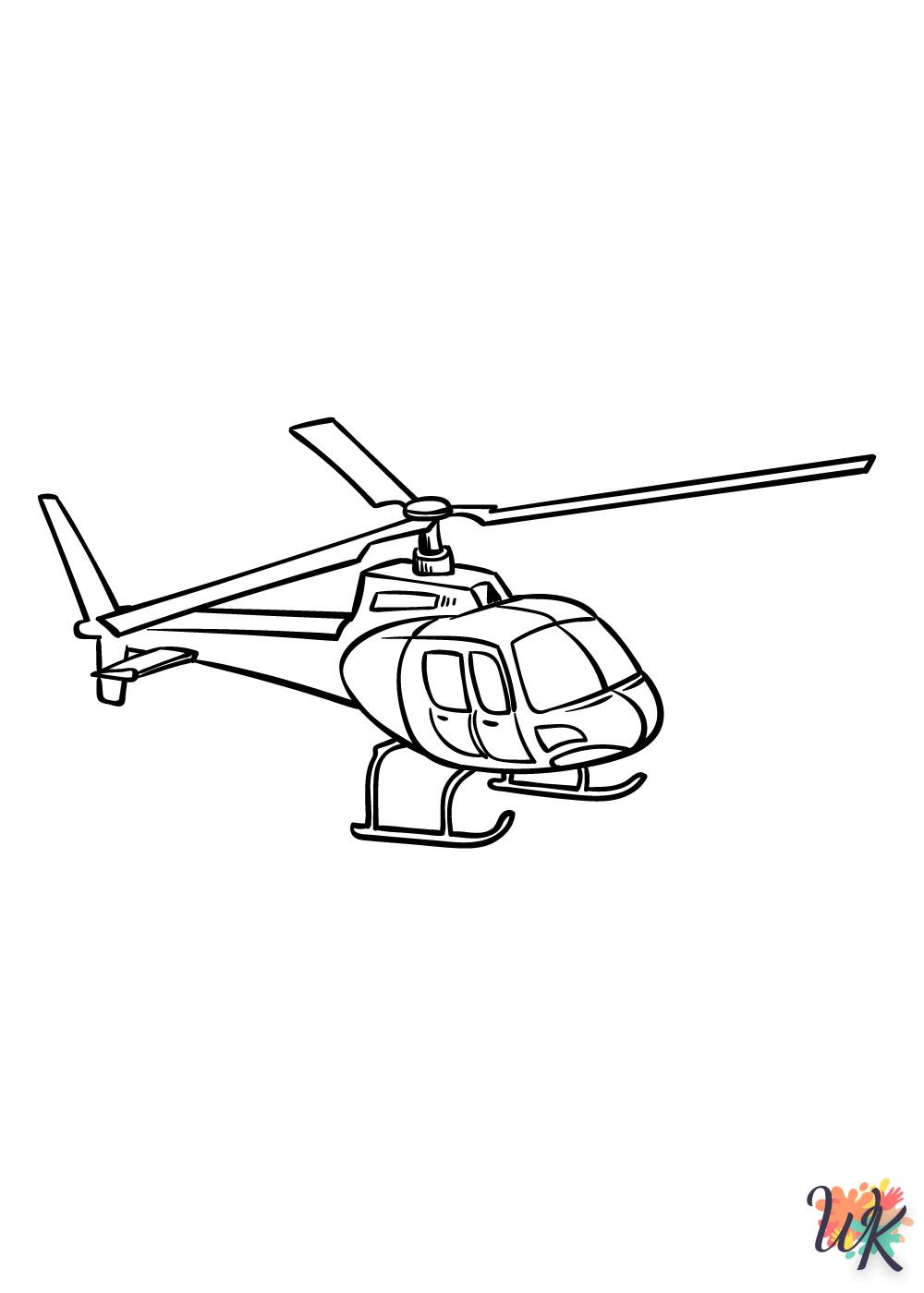 Dibujos para Colorear Helicoptero 7
