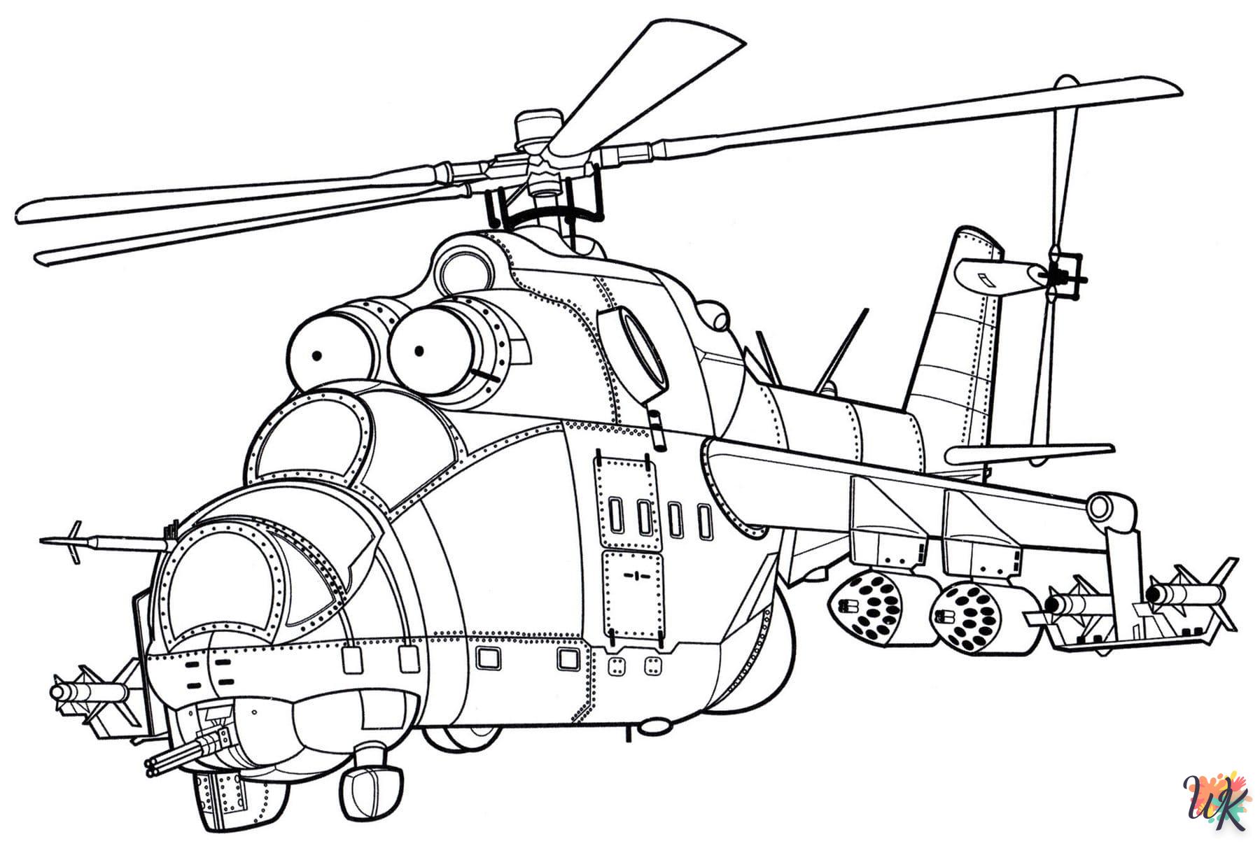 Dibujos para Colorear Helicoptero 70