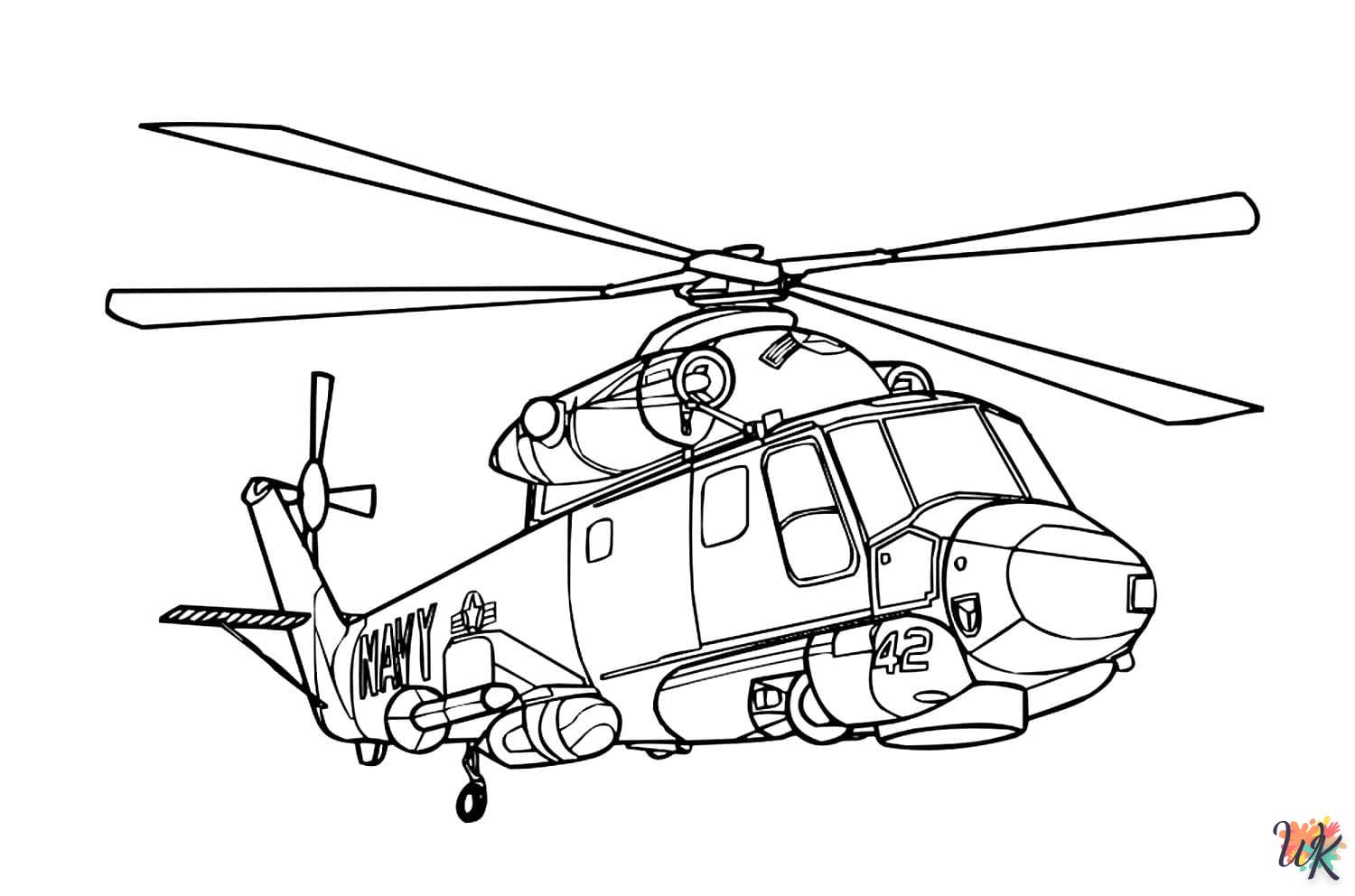 Dibujos para Colorear Helicoptero 8 1