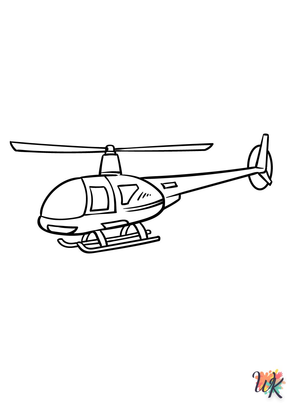 Dibujos para Colorear Helicoptero 8