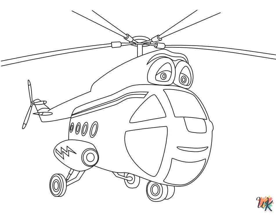 Dibujos para Colorear Helicoptero 9 1