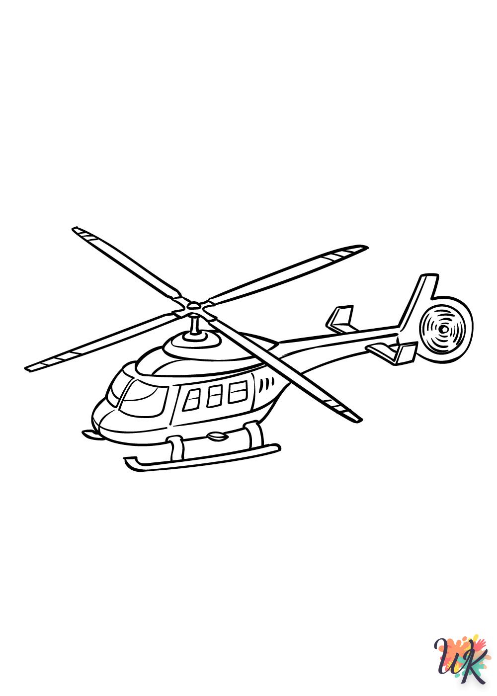 Dibujos para Colorear Helicoptero 9