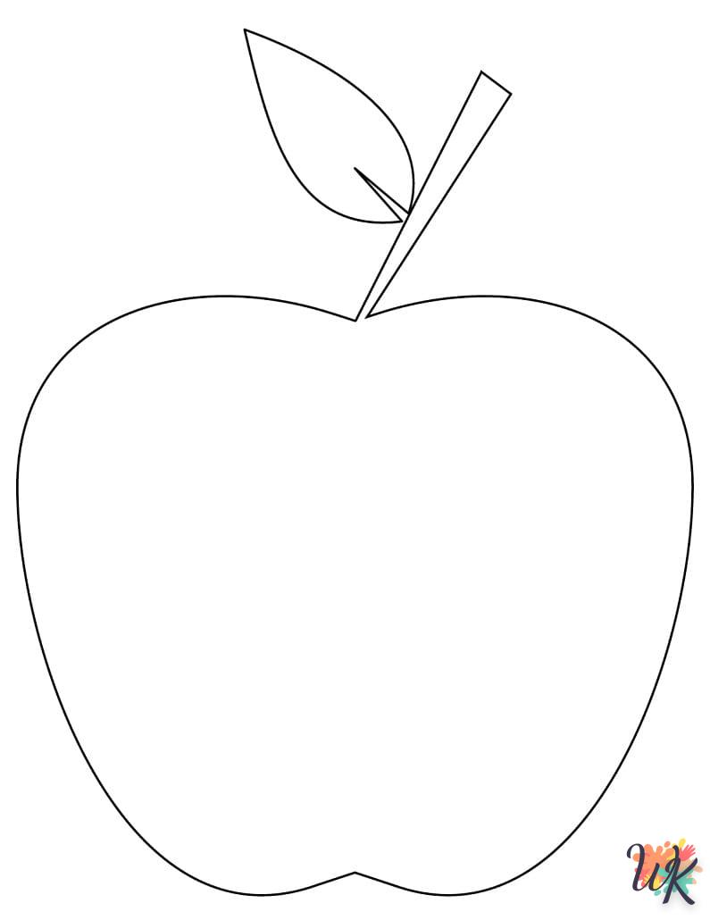 Dibujos para Colorear Manzanas 123