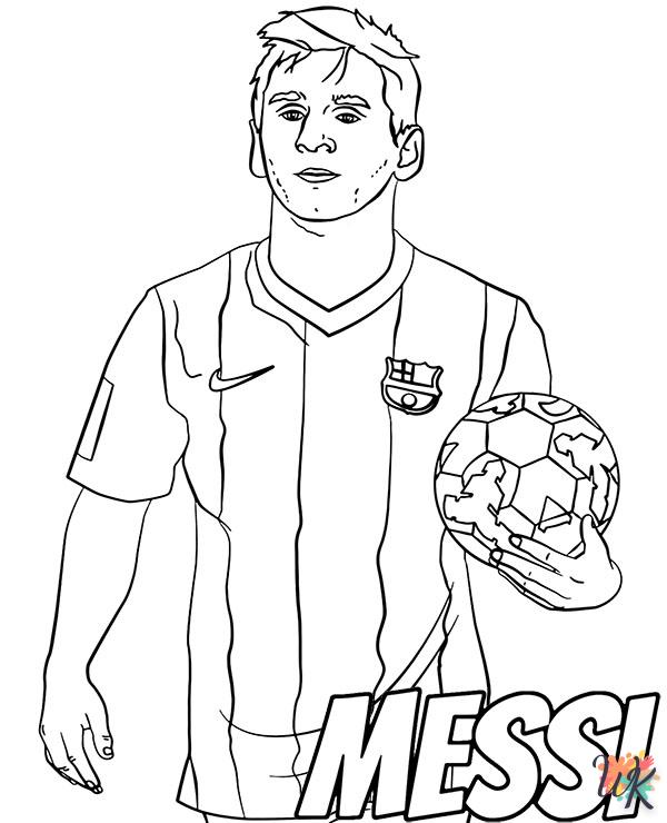 Dibujos para Colorear Messi 10