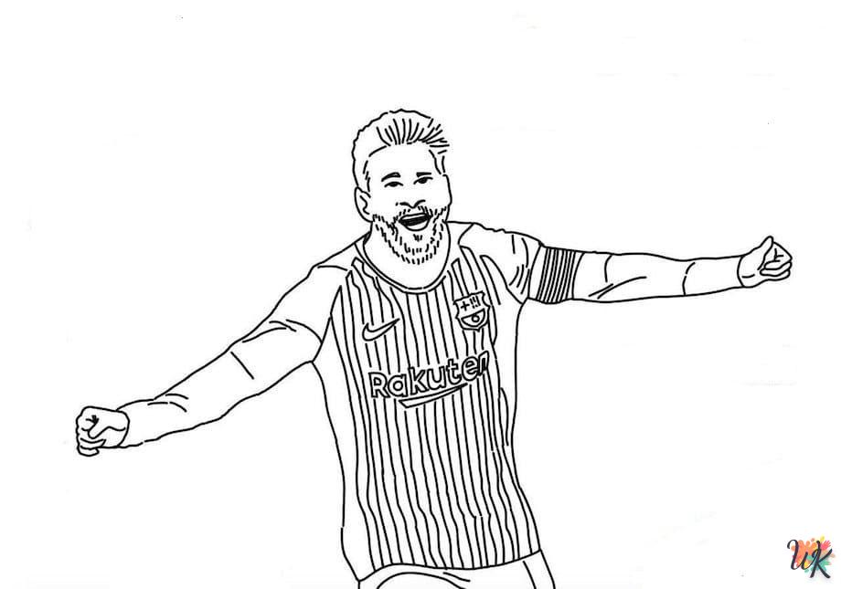 Dibujos para Colorear Messi 12