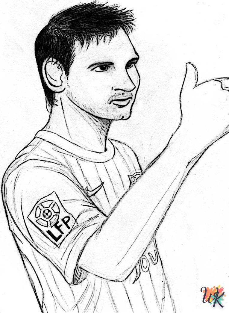 Dibujos para Colorear Messi 19