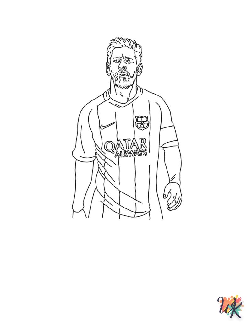 Dibujos para Colorear Messi 25