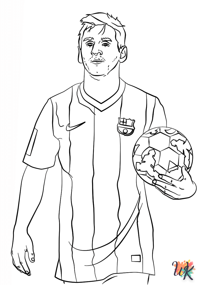 Dibujos para Colorear Messi 5
