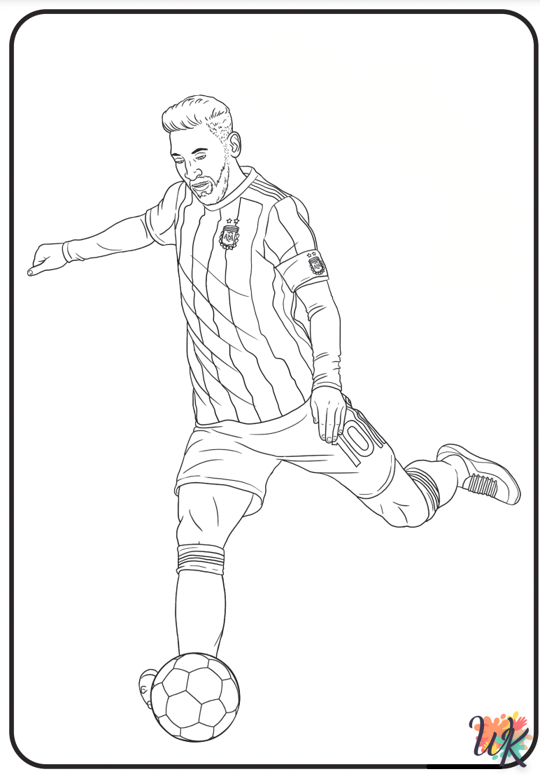 Dibujos para Colorear Messi 6