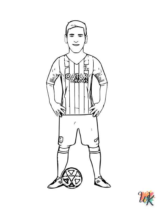 Dibujos para Colorear Messi 7