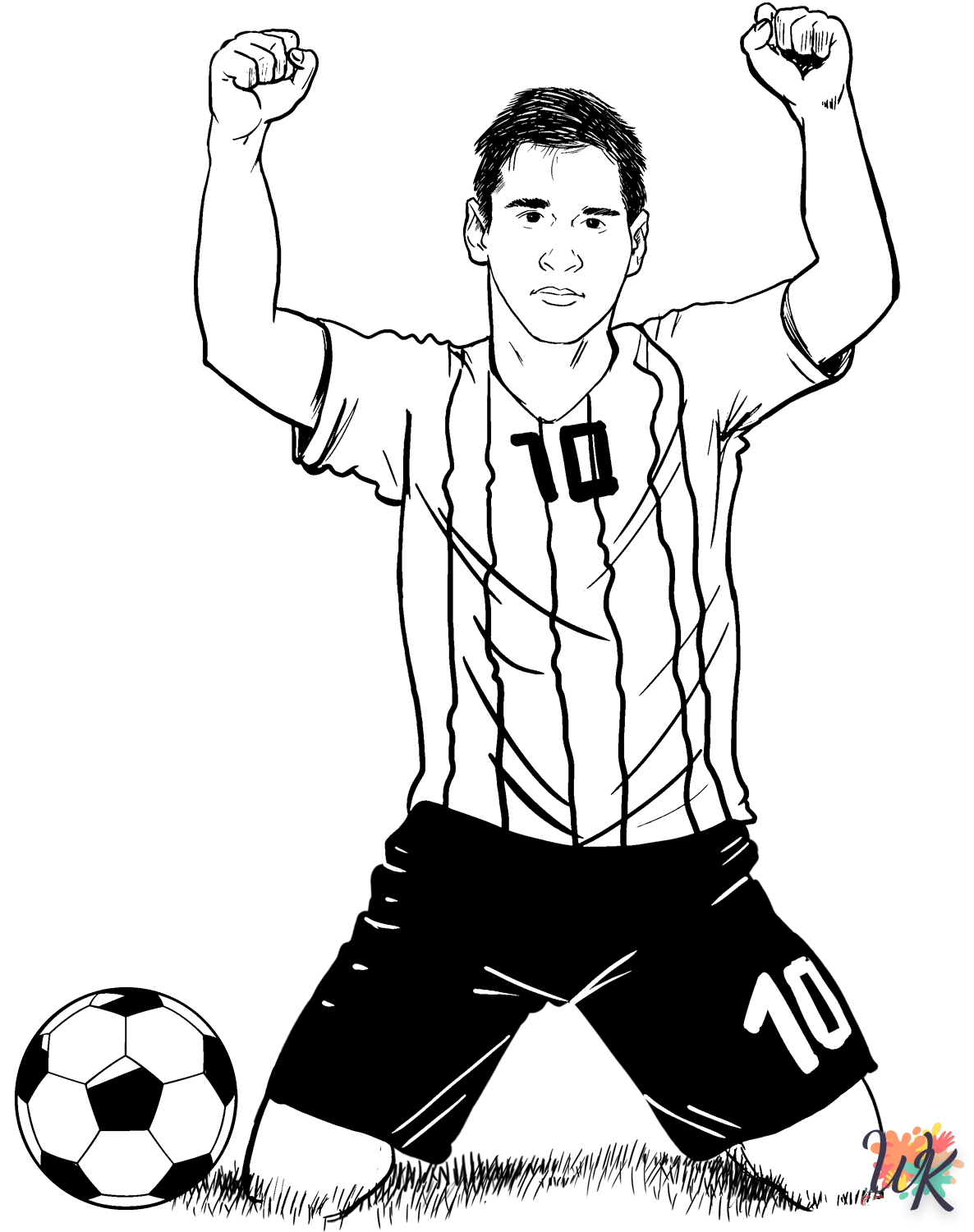 Dibujos para Colorear Messi 8