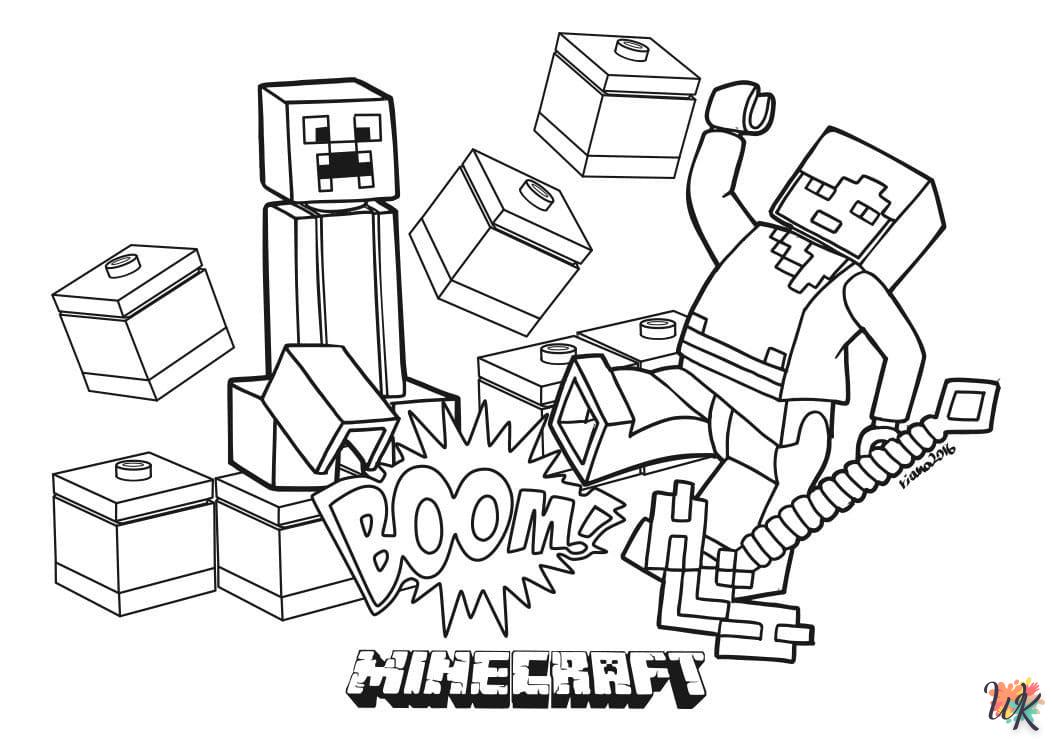 Dibujos para Colorear Minecraft 15